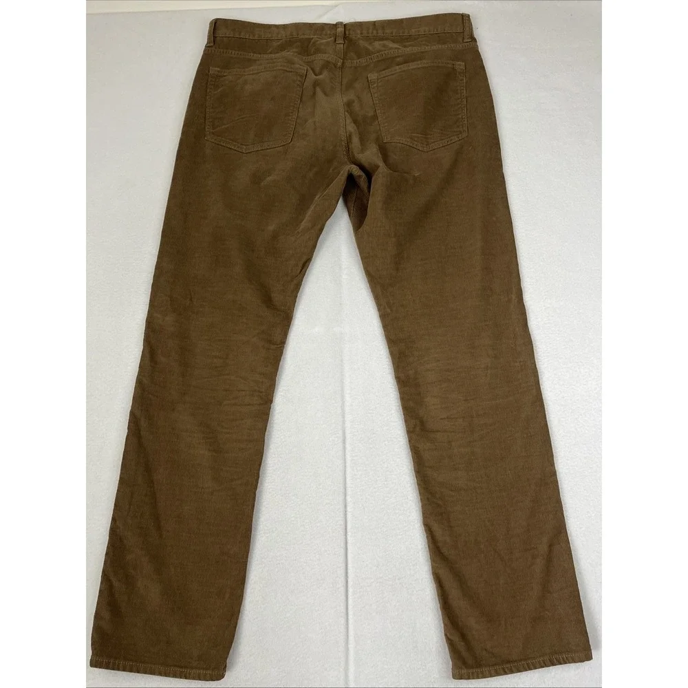 J Crew 770 Straight Corduroy Pants Mens 36x31 Brown Slim Fit 77388